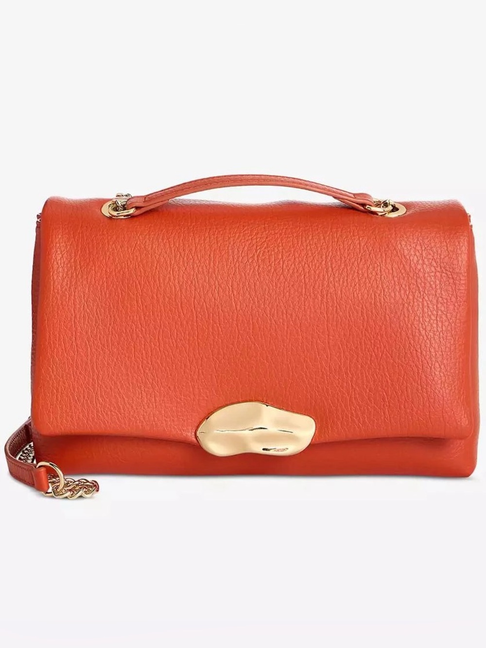 INC International Concepts Orange Leather Top-Handle Crossbody NWOT 🧡